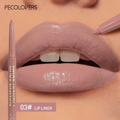 12 Color Lip Enriching Lipliner Lip Moisturizing Three-Dimensional Fitting Light Thin Silky and Clear Lip Liner
