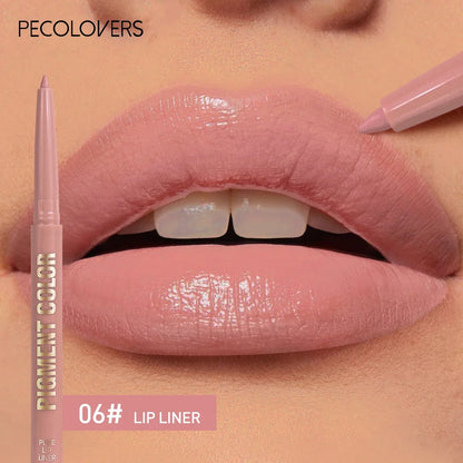 12 Color Lip Enriching Lipliner Lip Moisturizing Three-Dimensional Fitting Light Thin Silky and Clear Lip Liner