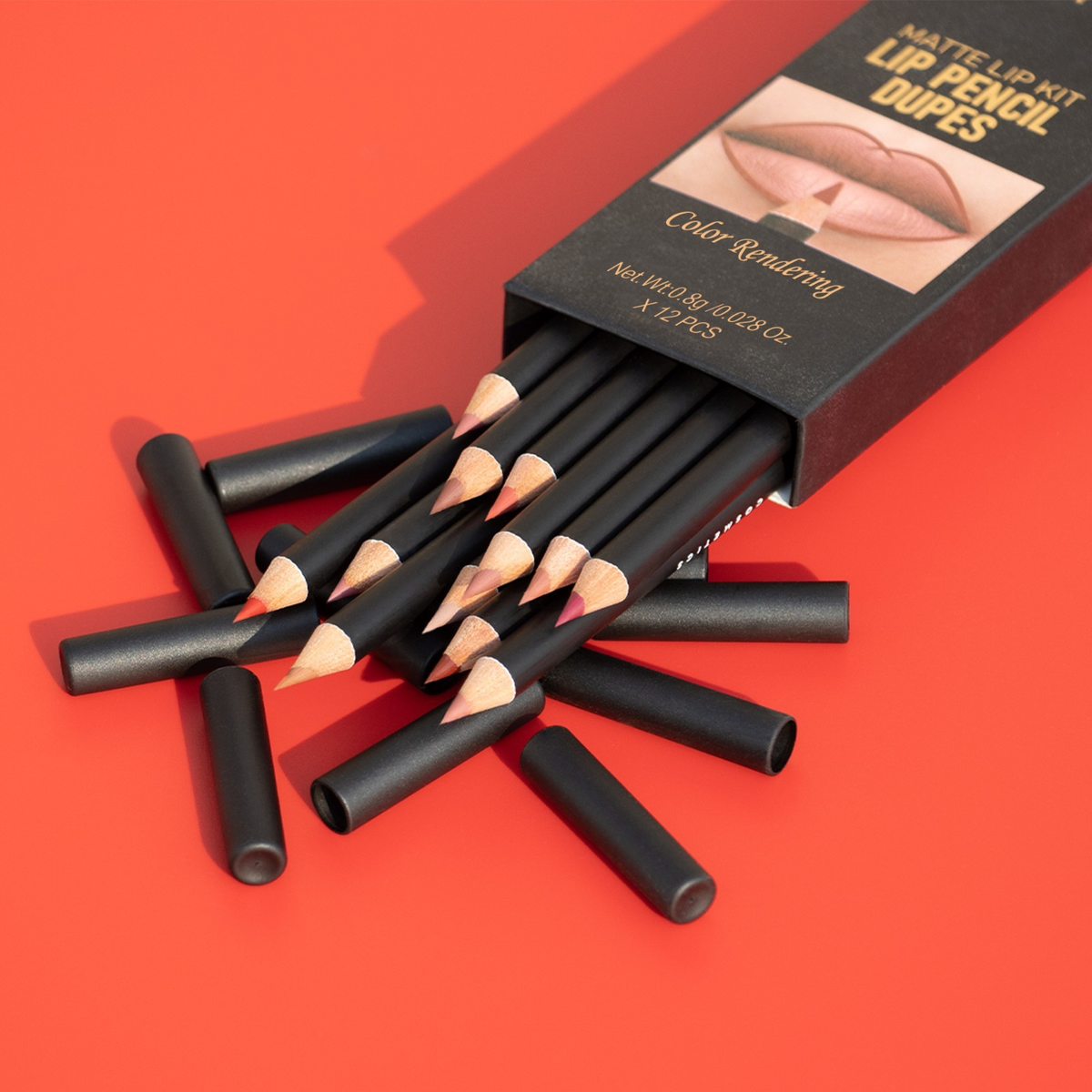12PCS Lip Liner Set, Highly-Pigmens