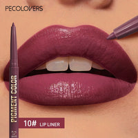 12 Color Lip Enriching Lipliner Lip Moisturizing Three-Dimensional Fitting Light Thin Silky and Clear Lip Liner