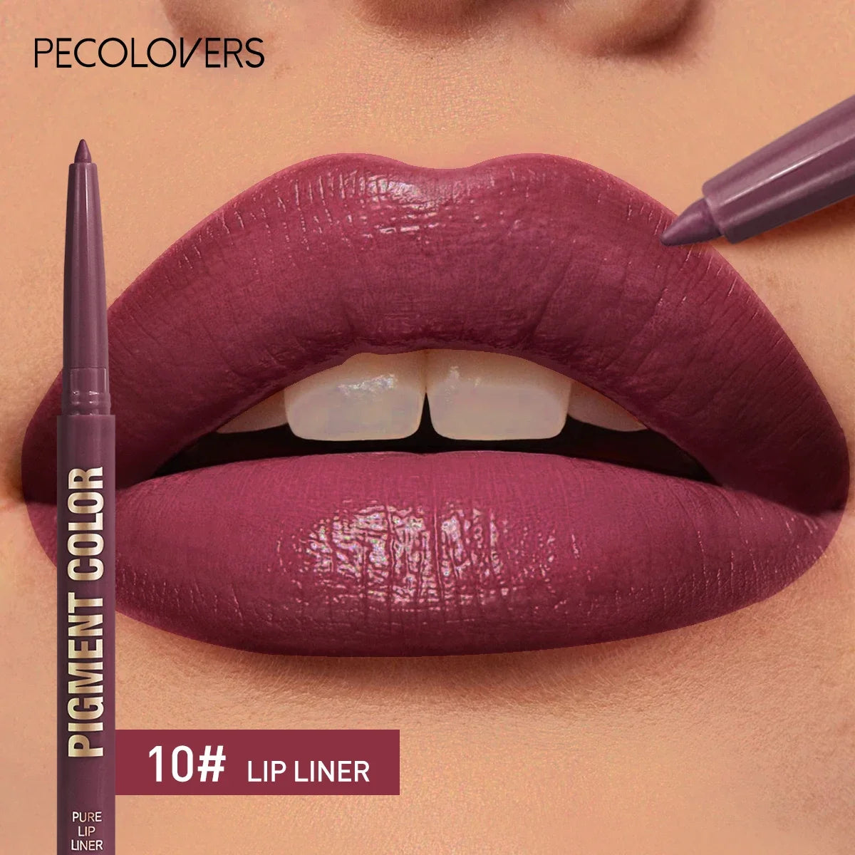 12 Color Lip Enriching Lipliner Lip Moisturizing Three-Dimensional Fitting Light Thin Silky and Clear Lip Liner