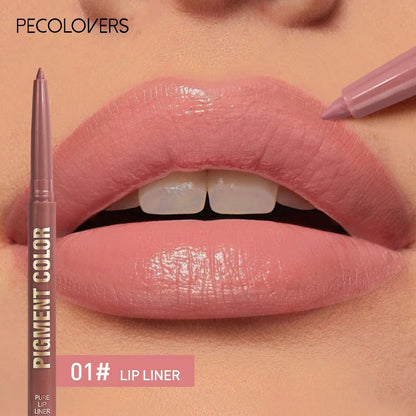 12 Color Lip Enriching Lipliner Lip Moisturizing Three-Dimensional Fitting Light Thin Silky and Clear Lip Liner