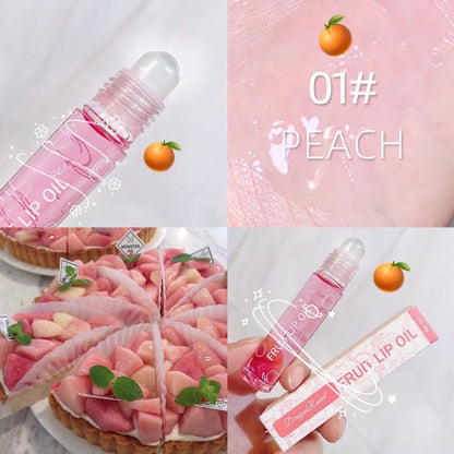 Roll-On Lip Oil Moisturizing Lip Balm Liquid Nourishing Lip Oil Colorless Transparent Fruit Lip Oil New Valentine'S Day Gift Lip Balm
