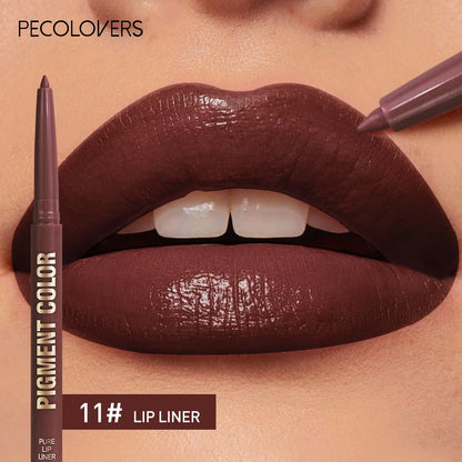 12 Color Lip Enriching Lipliner Lip Moisturizing Three-Dimensional Fitting Light Thin Silky and Clear Lip Liner