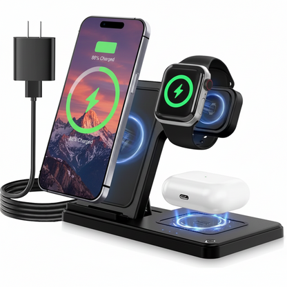 3 in 1 wireless charging Station Fast Wireless Charger Stand