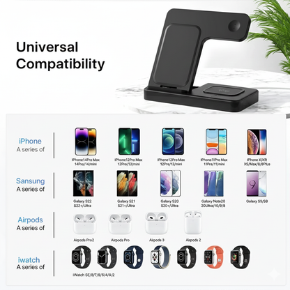 3 in 1 wireless charging Station Fast Wireless Charger Stand