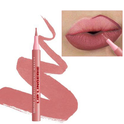 Matte Lip Liner Pencil Waterproof Smooth Application Smudge-Proof Moisturising Highly Pigmented 6 Colors Lip Contouring Makeup