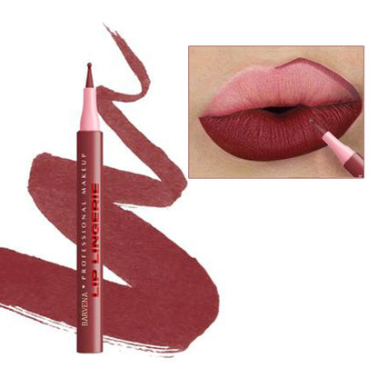 Matte Lip Liner Pencil Waterproof Smooth Application Smudge-Proof Moisturising Highly Pigmented 6 Colors Lip Contouring Makeup