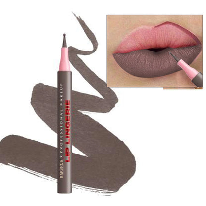 Matte Lip Liner Pencil Waterproof Smooth Application Smudge-Proof Moisturising Highly Pigmented 6 Colors Lip Contouring Makeup