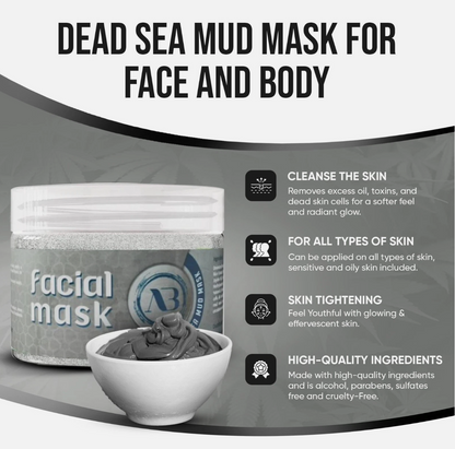 Dead Sea Mud Mask Deep Skin Cleanser Facial Black Mask Purifying Pore Minimizer