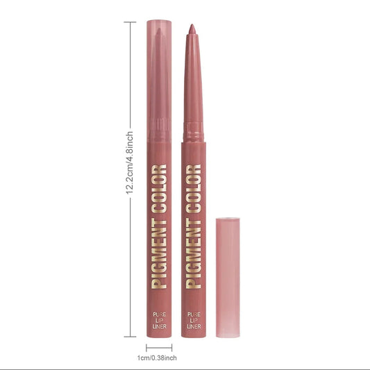 12 Color Lip Enriching Lipliner Lip Moisturizing Three-Dimensional Fitting Light Thin Silky and Clear Lip Liner
